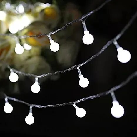 Guirnalda Led 20 Bolitas 3 Metros Luz Fría Cálida A Pilas