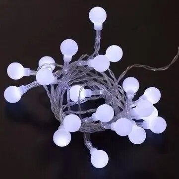 Guirnalda Led 20 Bolitas 3 Metros Luz Fría Cálida A Pilas