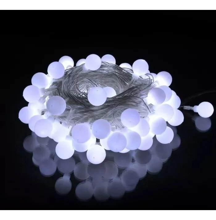 Guirnalda Led 20 Bolitas 3 Metros Luz Fría Cálida A Pilas