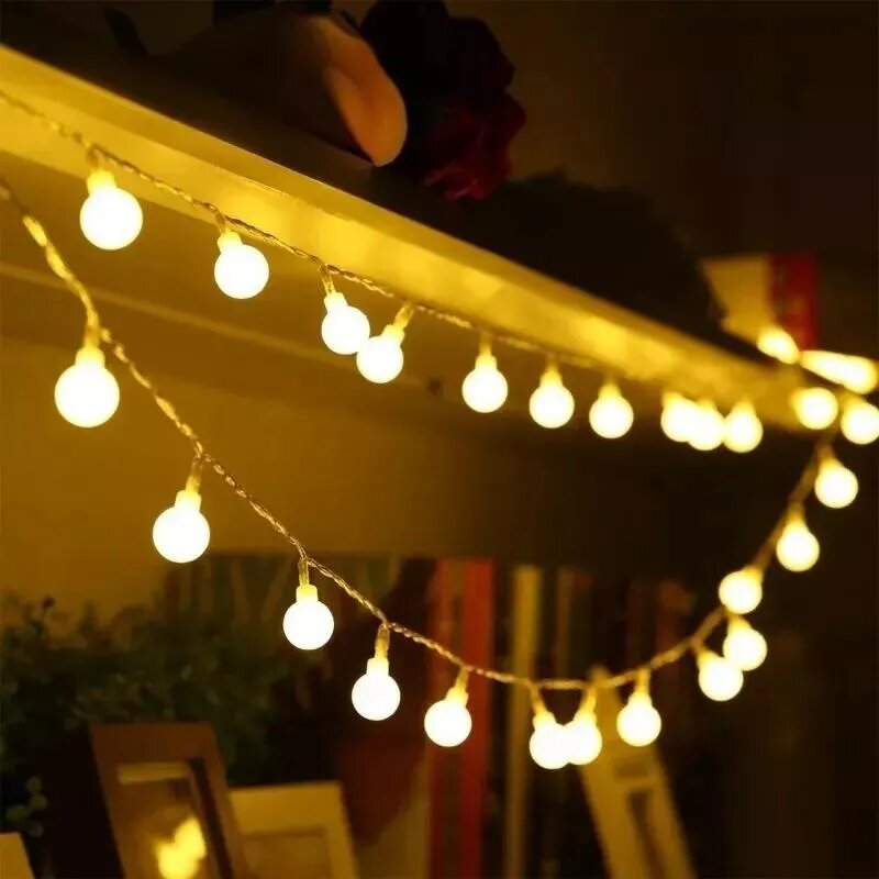 Guirnalda Led 20 Bolitas 3 Metros Luz Fría Cálida A Pilas