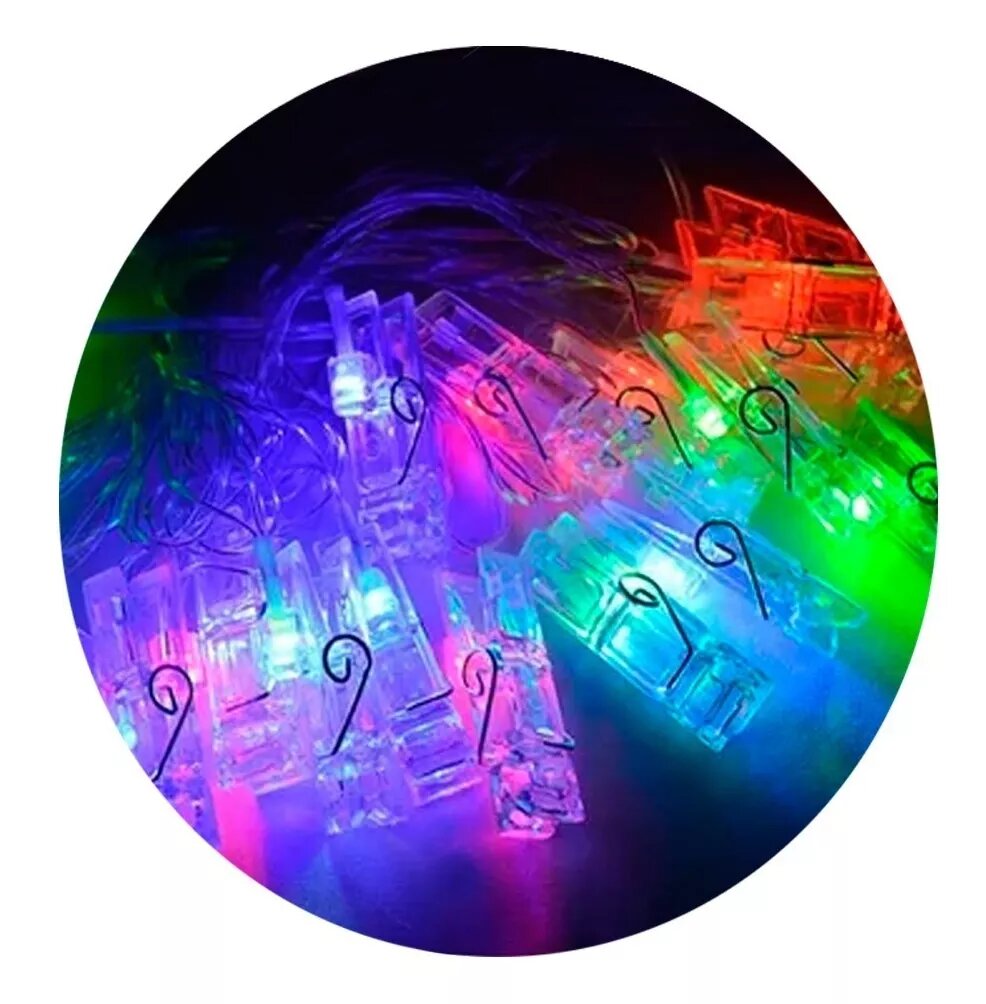 Guirnalda Led 20 Broches 3 Metros Luz RGB Fría Cálida A Pilas