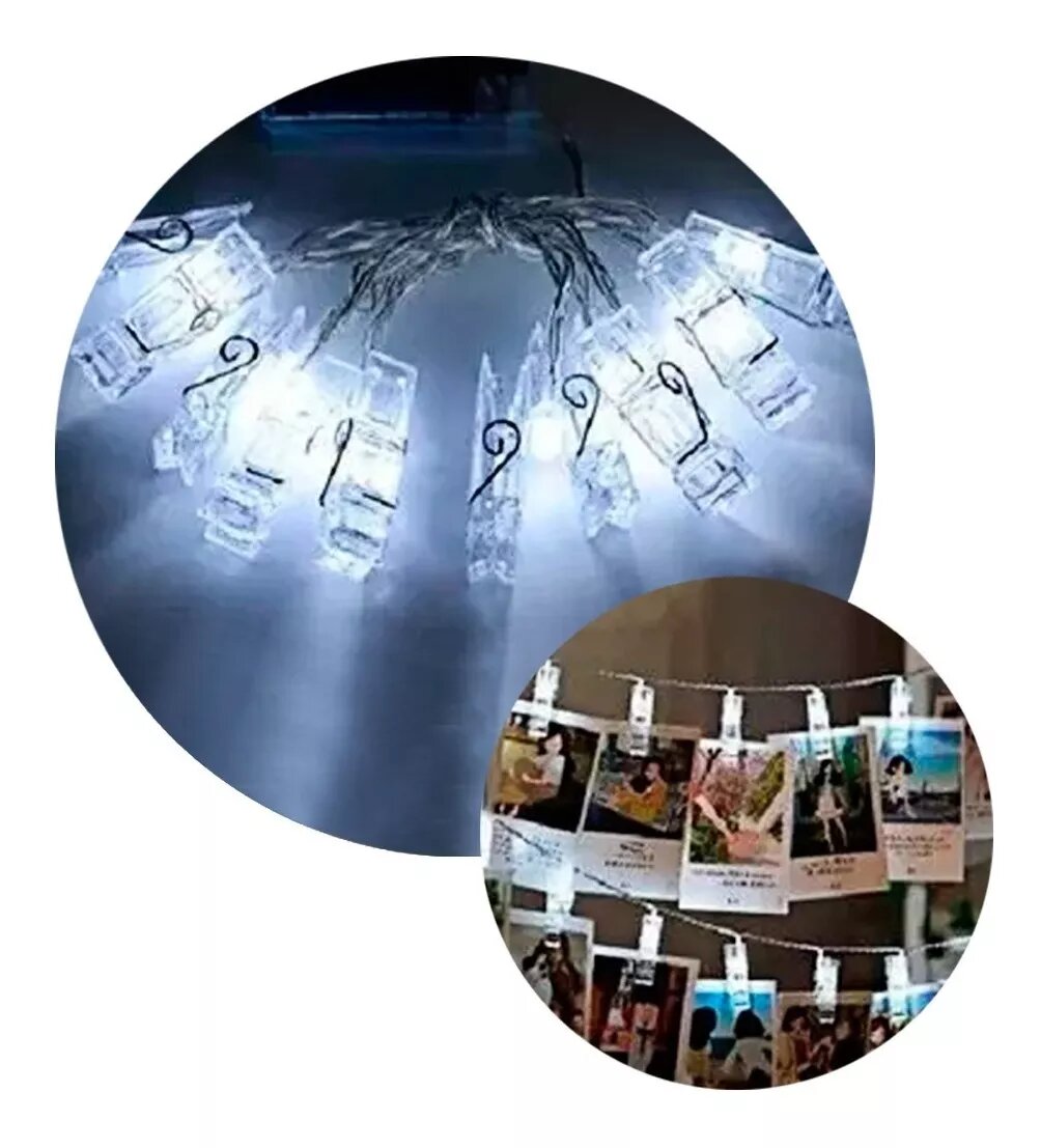 Guirnalda Led 20 Broches 3 Metros Luz RGB Fría Cálida A Pilas