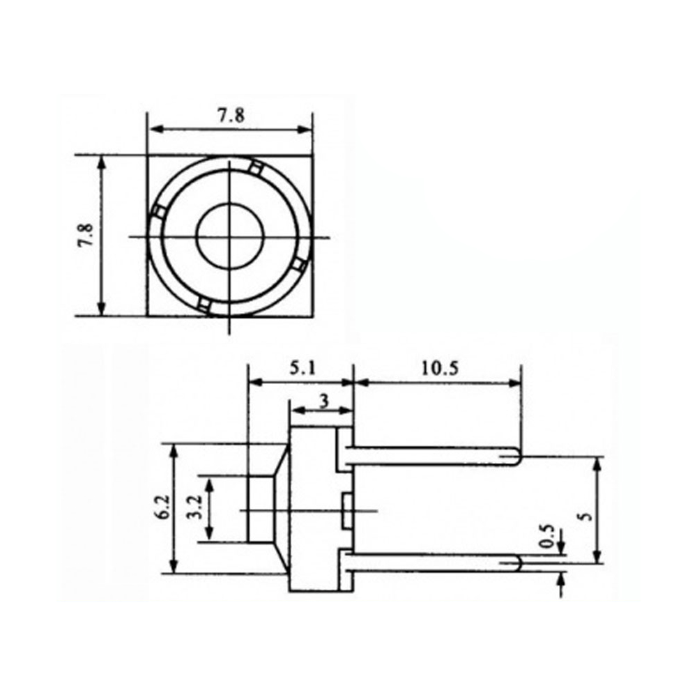 Pulsador Tact Switch 2 Patas 8x8x5,1mm 0088-1
