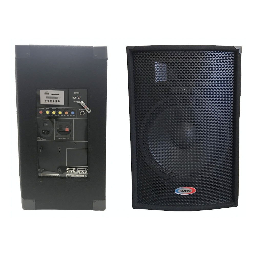 Juego De Parlantes Pasivos 12 Pulgadas Con Driver Trapezoidal 200W RMS 8 Ohms
