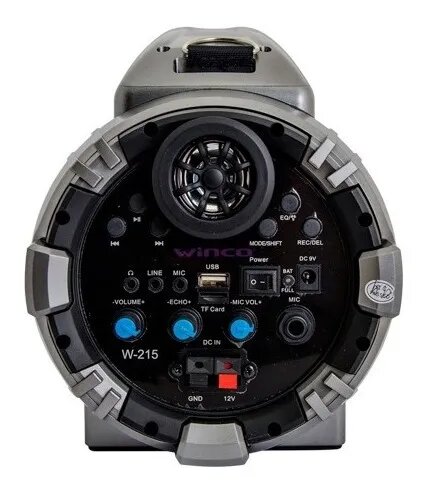 Parlante Portátil Bazooka Bluetooth Karaoke Luces 40w Winco W215