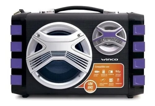 Parlante Portátil Bluetooth Micrófono Usb 40w FM Winco W211