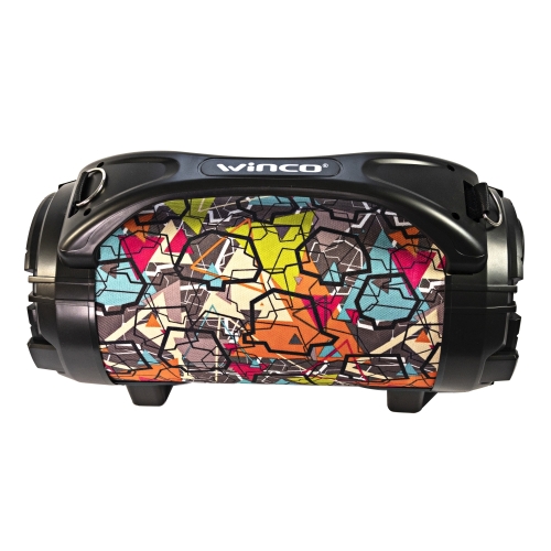 Parlante Portátil Bazooka Bluetooth Karaoke Luces 40w Winco W215
