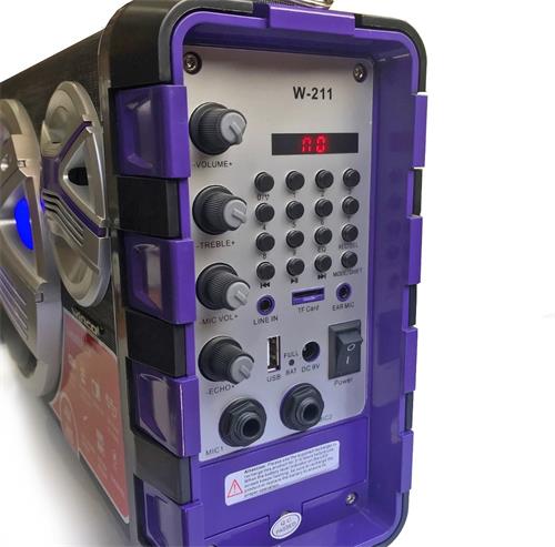 Parlante Portátil Bluetooth Micrófono Usb 40w FM Winco W211