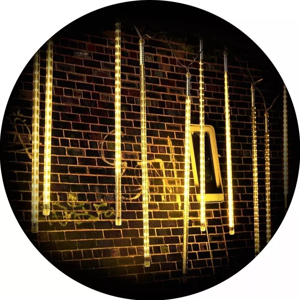 Lluvia Led Efecto Cascada Meteorito 8 Tubos Luz RGB Fría Cálida 220V