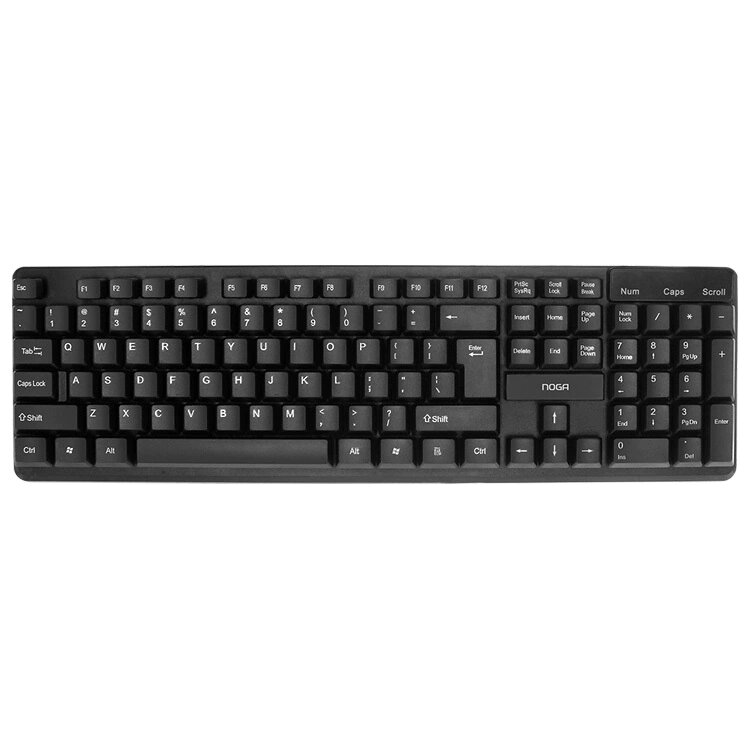 Kit Teclado y Mouse Inalámbrico Noga S5500 Español Color Negro