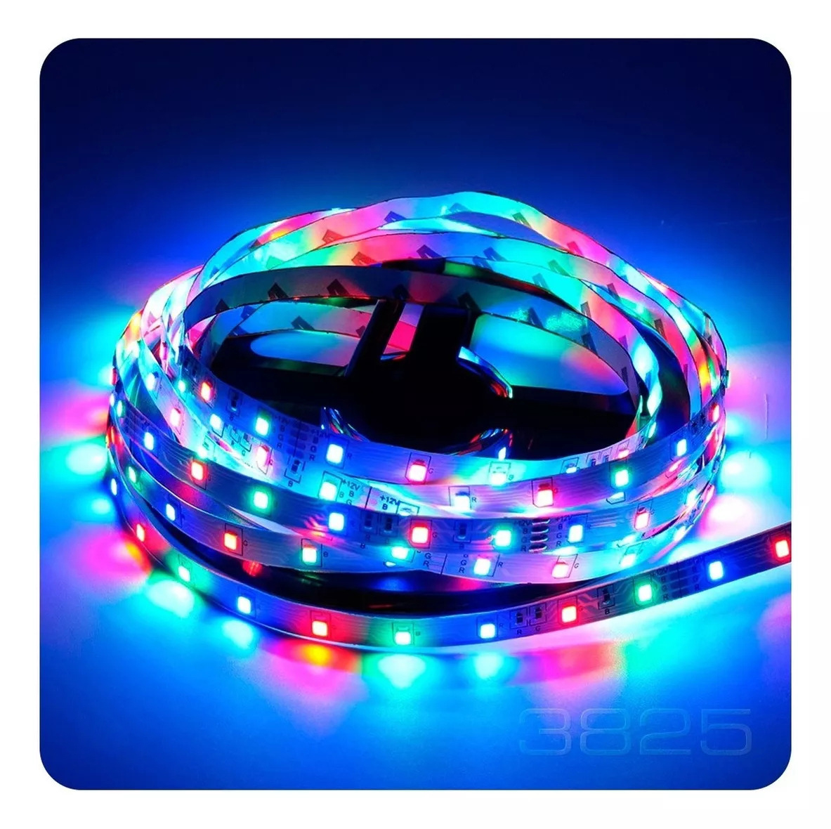 Kit Tira LED 2835 RGB Exterior 5 mts Completo Con Control Y Fuente