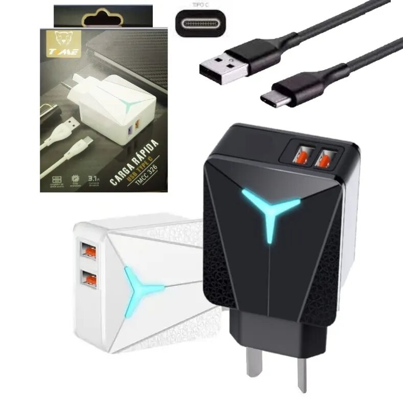 Cargador De Pared Carga Rapida + Cable Tipo-C 3.1a Tmcc326