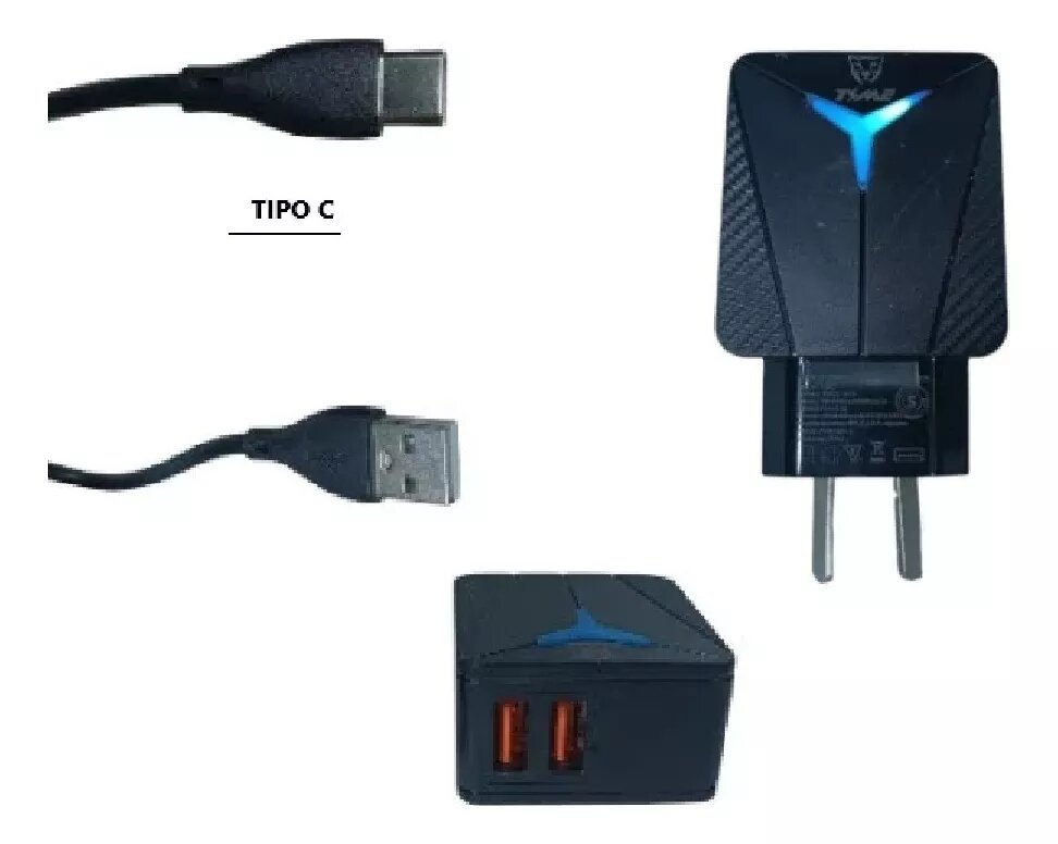 Cargador De Pared Carga Rapida + Cable Tipo-C 3.1a Tmcc326