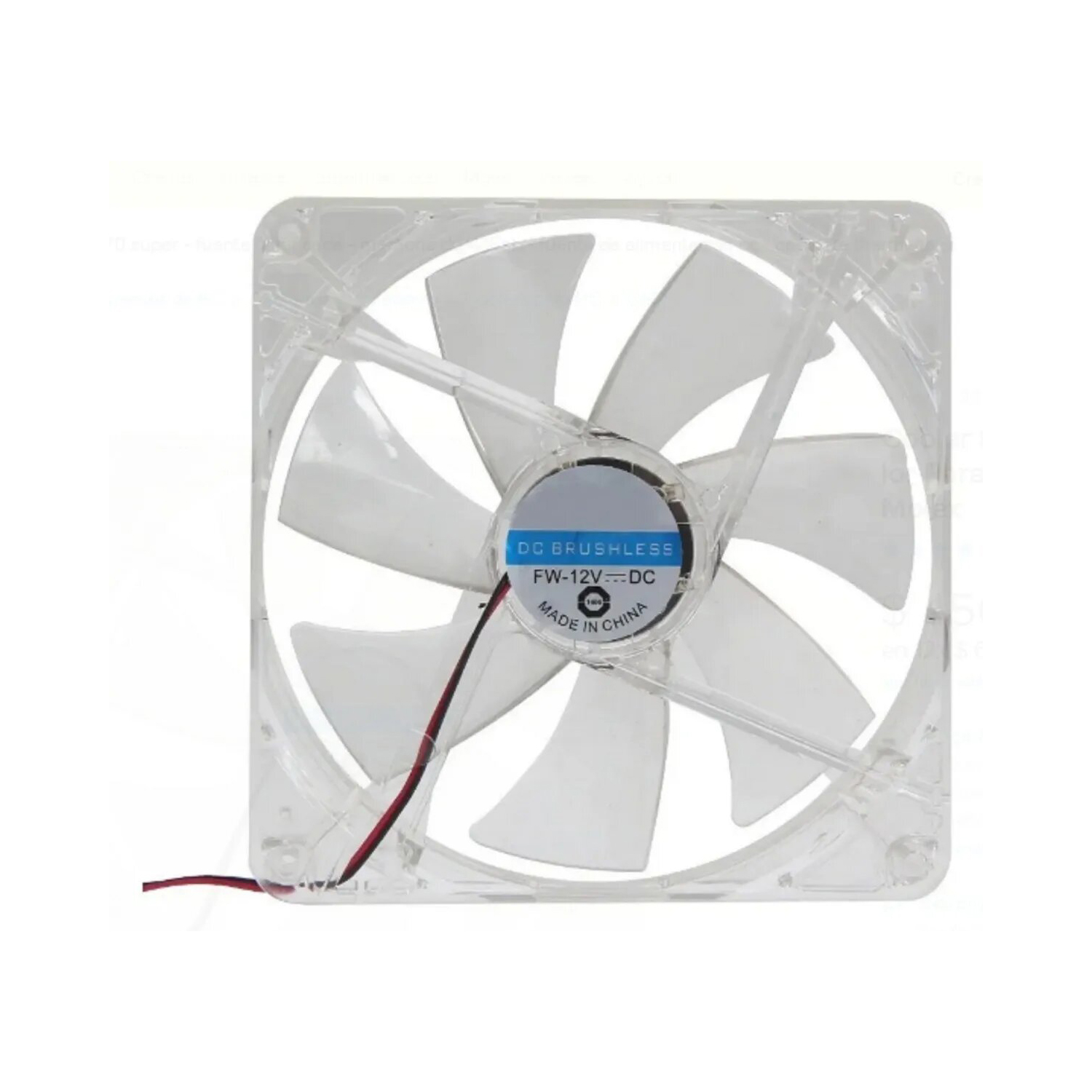 Turbina Cooler Fan 12 V 3 Pulgadas 8 cm Con Luz Para Gabinete Conector Molex