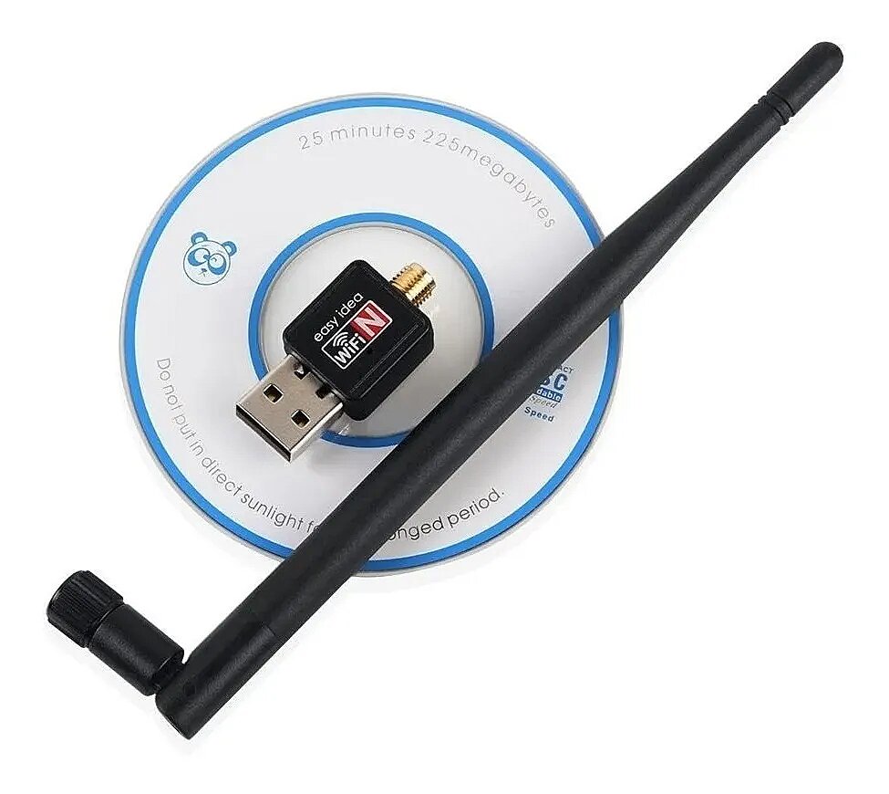 Adaptador USB 2.0 WiFi 802.11n Con Antena Wireless 300Mbps
