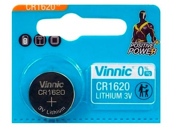 Pila Botón Vinnic CR1620 Litio 3V x Unidad