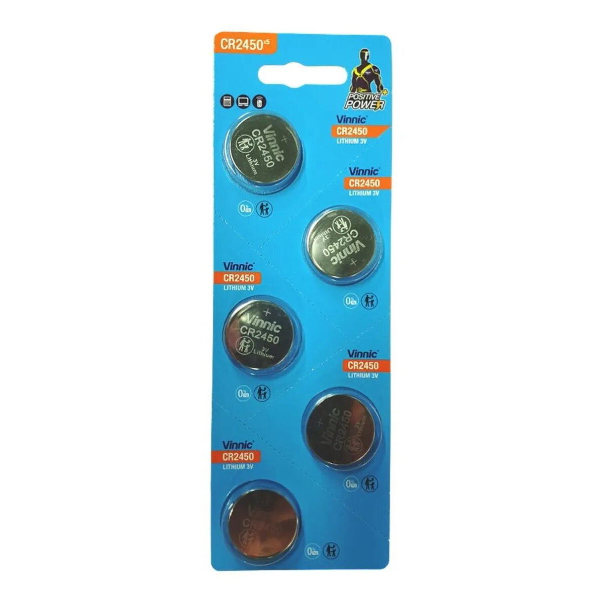 Pila Botón Vinnic CR2450 Litio 3V x unidad