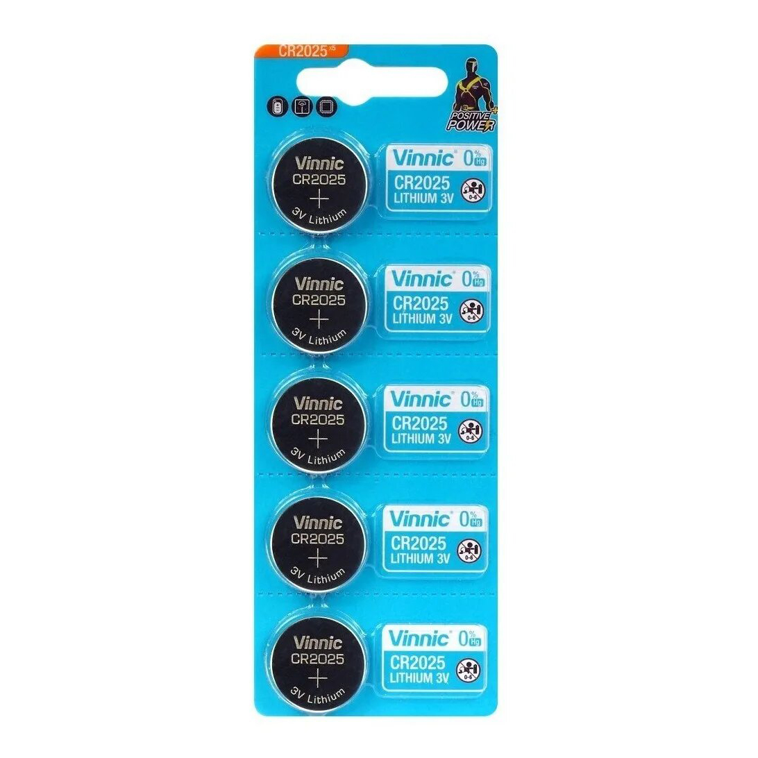 Pila Botón Vinnic CR2025 Litio 3V x Unidad