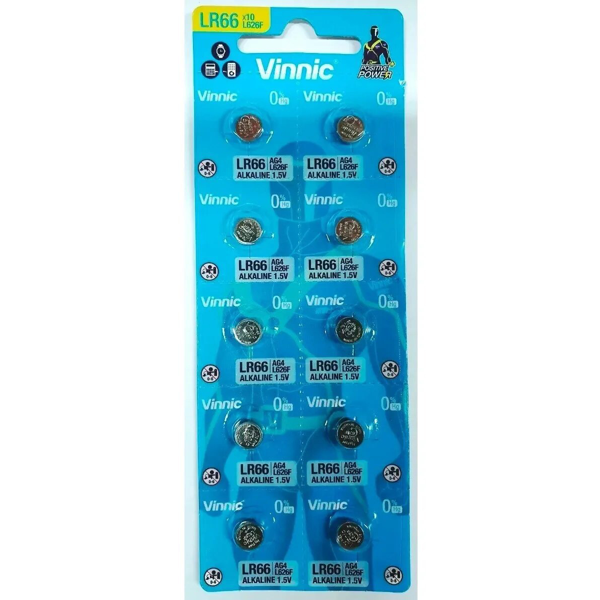 Pila Botón Vinnic LR66 L626F Alcalina 1.5V x Unidad