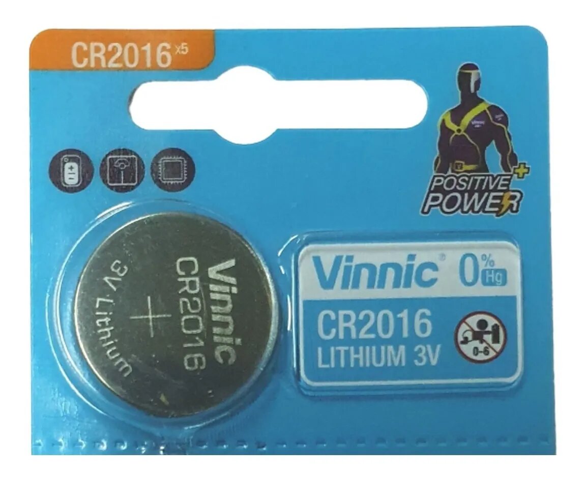 Pila CR2016 Litio 3V Botón Alarma, Balanza, Llaves De Auto x Unidad