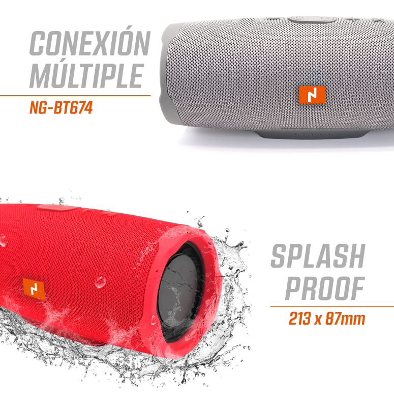 Parlante Noga NG-BT674 Portátil Con Bluetooth Waterproof 220V