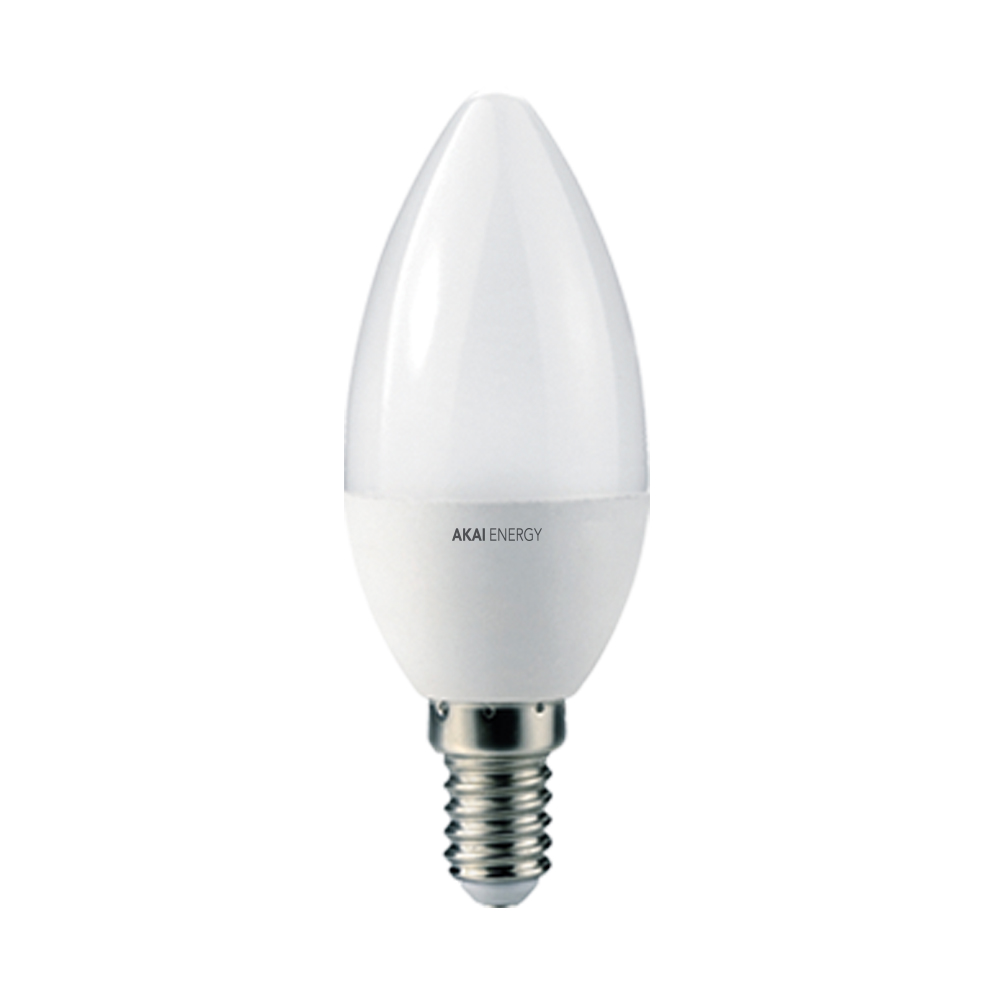 Lámpara Led Vela E14 5w Akai 220v Blanco Frío