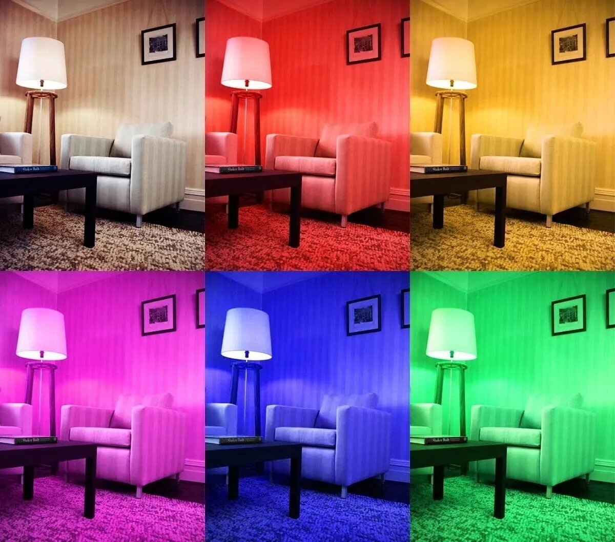 Lámpara Led 5w Con Control Remoto E27 16 Colores Luz Rgb 220v