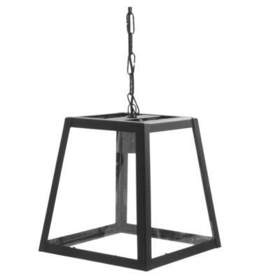 Colgante Cubo Prisma 1 Luz E27 Hierro Color Negro