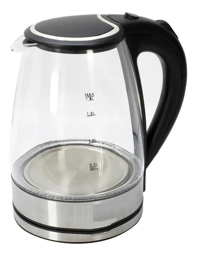 Pava Jarra Eléctrica Corte Mate Café Té Vidrio Luz Winco W714