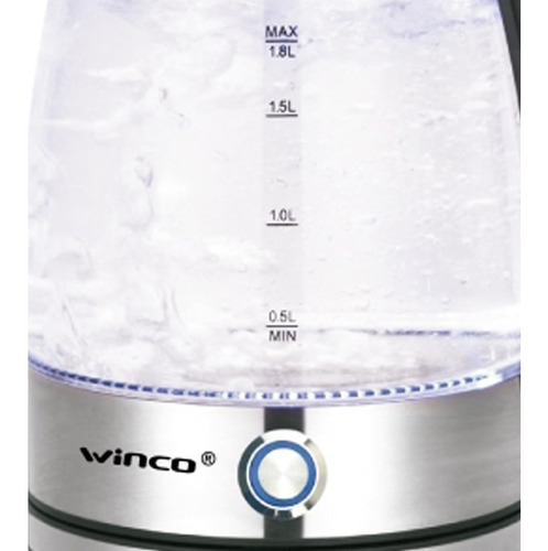 Pava Jarra Eléctrica Corte Mate Café Té Vidrio Luz Winco W714