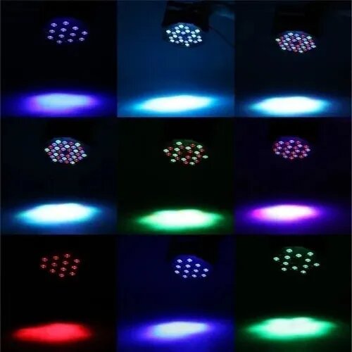 Luz Proton Par 12 Led Alta Luminosidad Audiorítmico DMX RGB