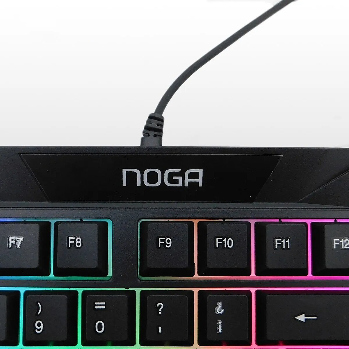 Teclado Gamer Retroiluminado LEDs Multicolor Reforzado Noga
