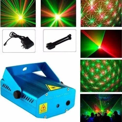 Láser Lluvia Multipunto Led Rojo Verde Audiorítmico Dj