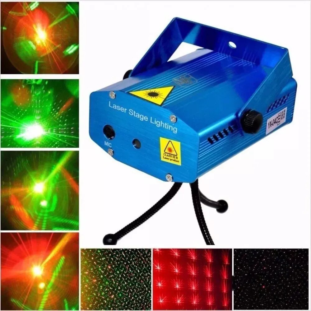 Láser Lluvia Multipunto Led Rojo Verde Audiorítmico Dj