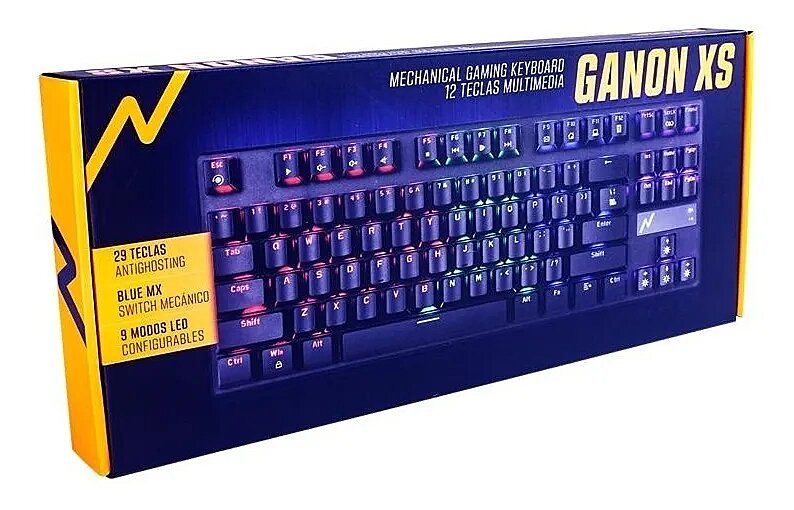 Teclado Gamer Mecánico Pc Retroiluminado Rgb Noga Ganon Xs