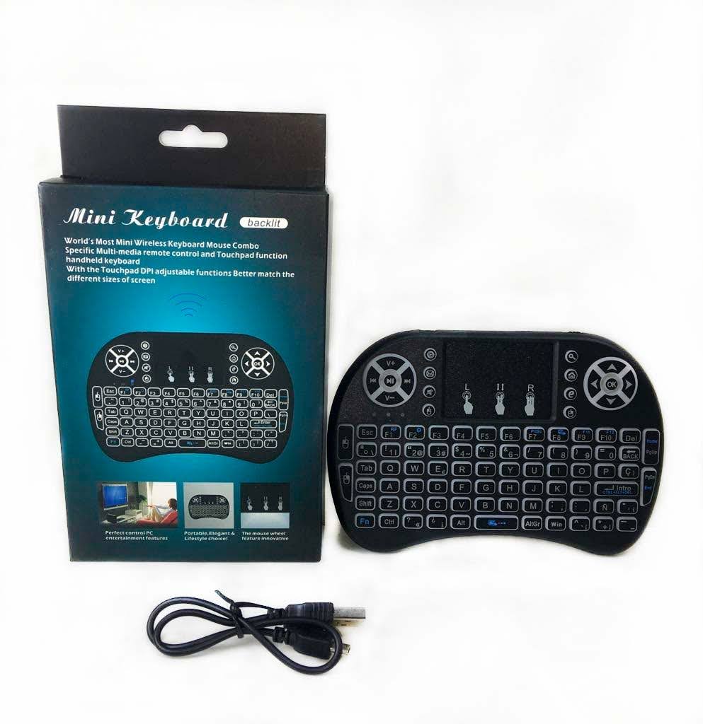 Mini Teclado Inalámbrico Ky800 Led Retroiluminado Smart TV Android