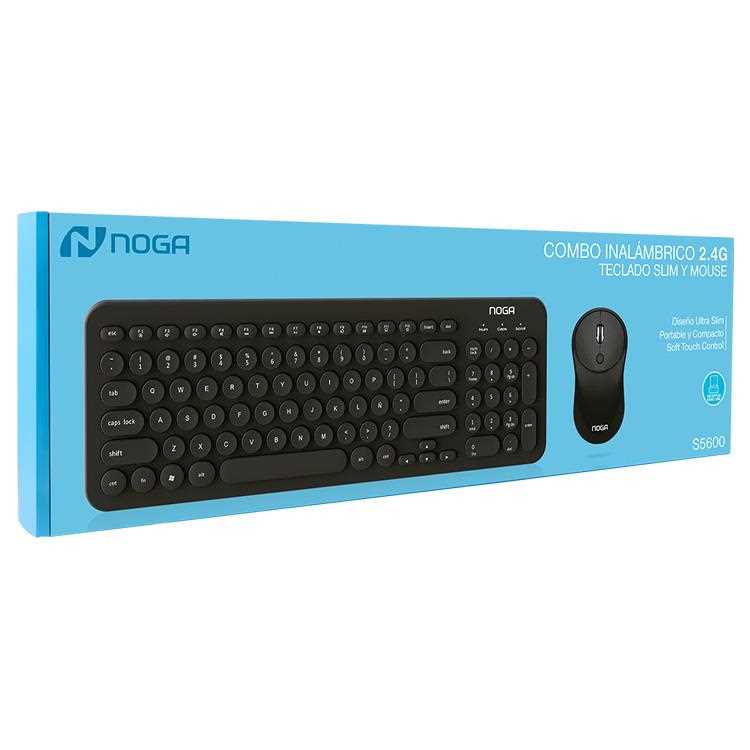 Kit Teclado Y Mouse Inalámbrico Combo Noga S5600 Pc Tv Usb