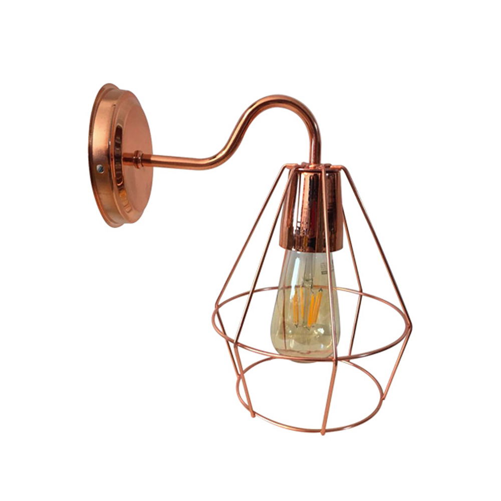 Aplique Pared Jaula Diamante Vintage Deco Color Cobre