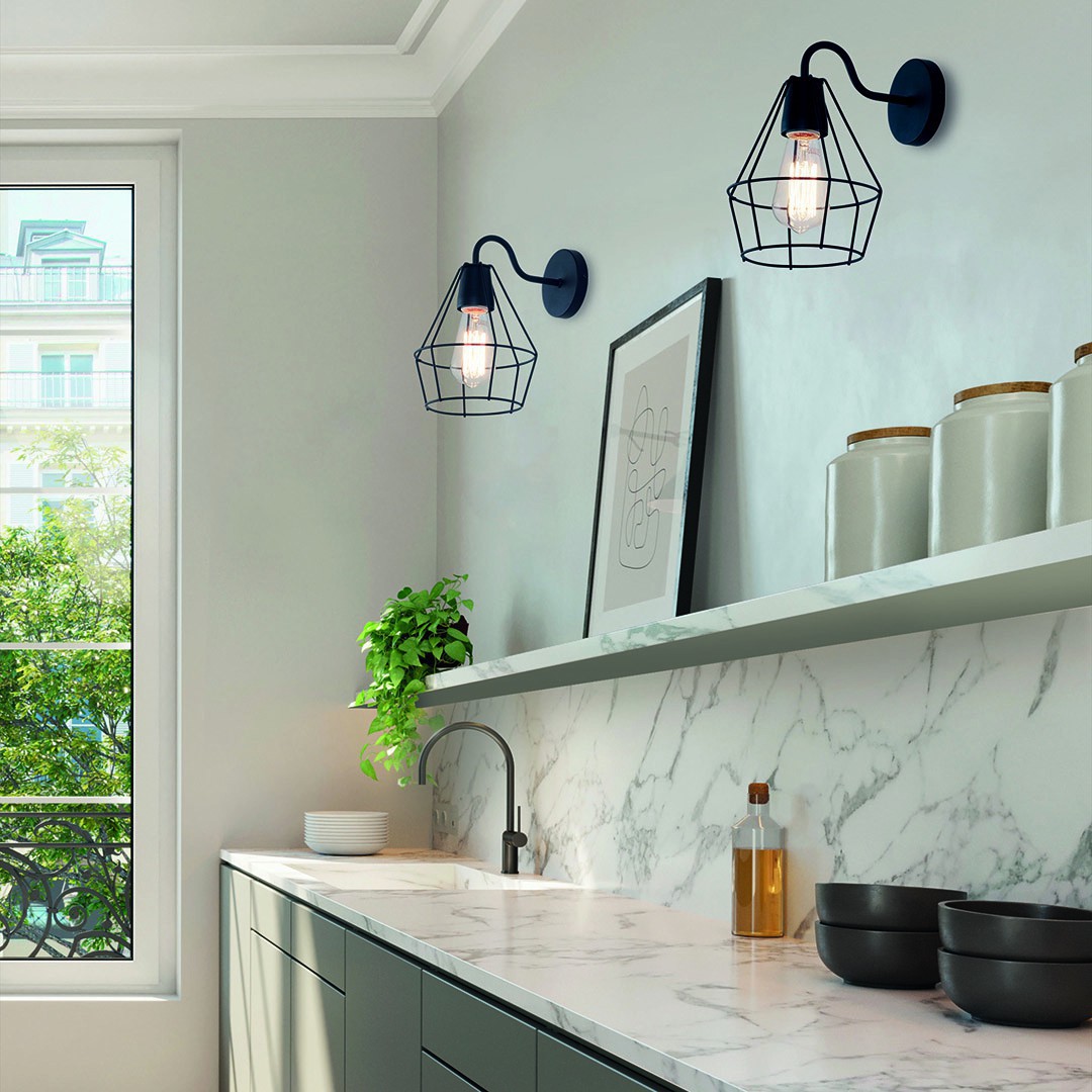 Aplique Pared Jaula Diamante Vintage Deco Color Cobre