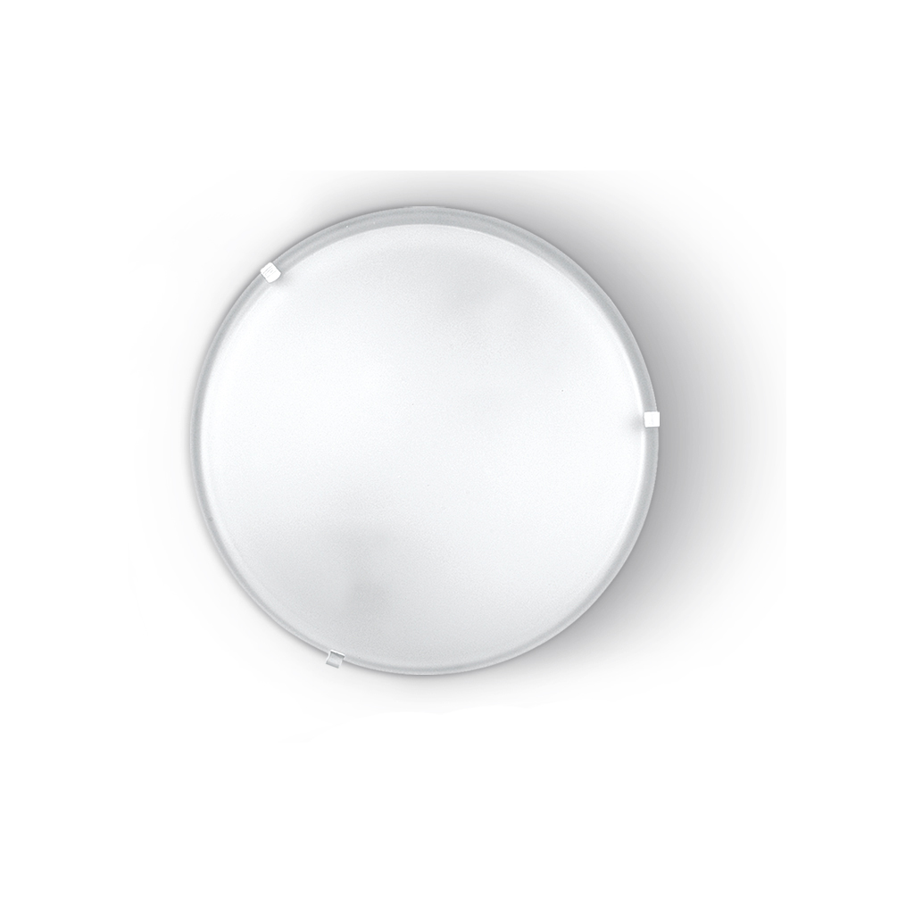 Plafón De Techo Redondo Vidrio Satinado 2 Lámparas E27