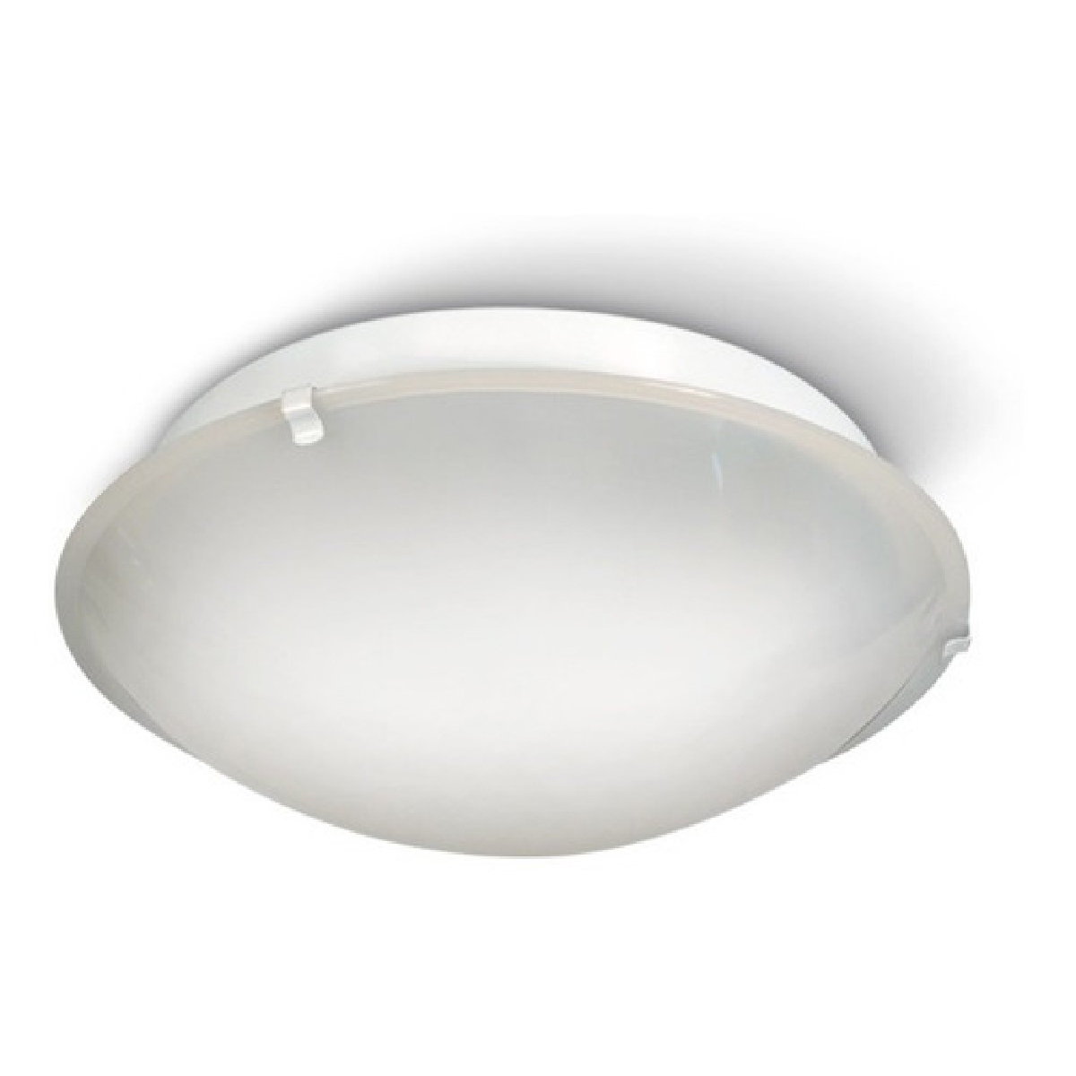 Plafón De Techo Redondo Vidrio Satinado 2 Lámparas E27