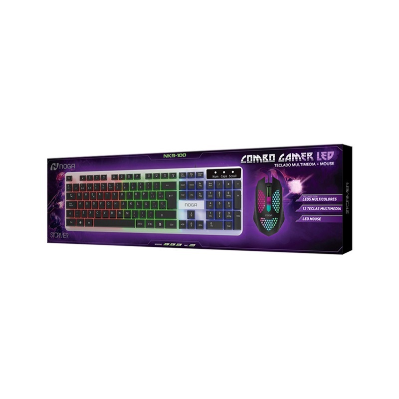 Kit Gamer Teclado y Mouse Combo Retroiluminado Noga Nkb100