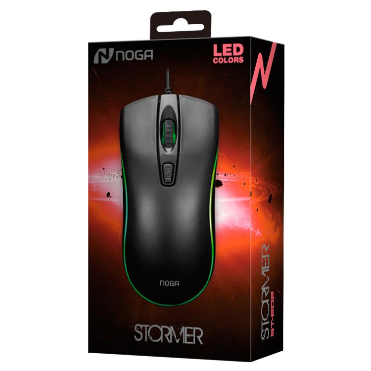 Mouse Gamer 4D 1200 DPI 4 Botones Retroiluminado LED Noga ST-202