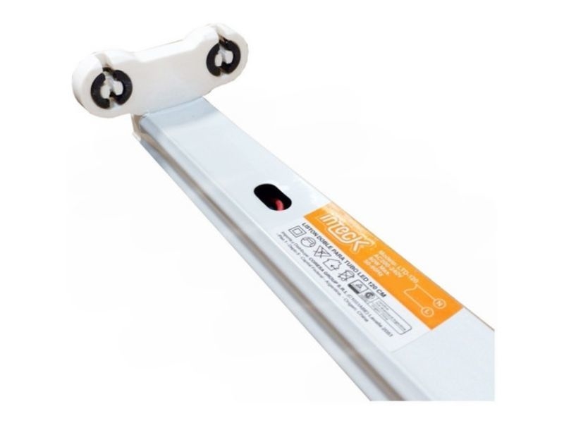 Listón Doble Porta Tubo Led T8 120cm Luminaria Fija
