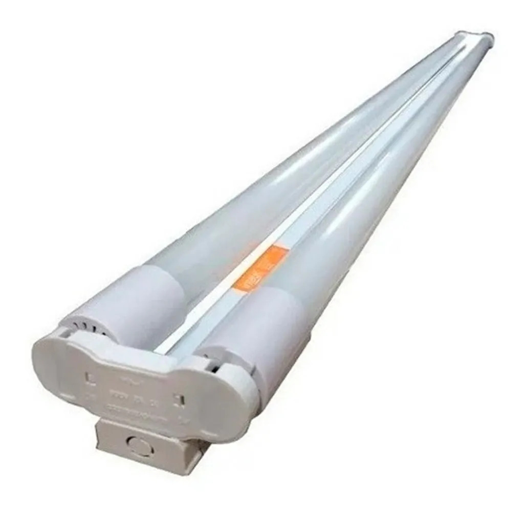 Listón Doble Porta Tubo Led T8 120cm Luminaria Fija