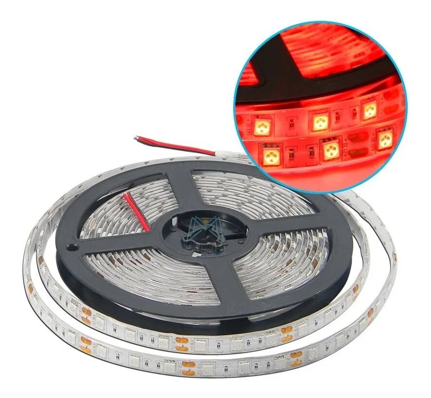 Tira LED 3528/2835 12V Para Exterior IP65 5m Color Rojo
