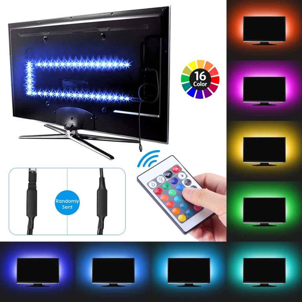 Tira LED RGB USB 2 mts TV PC Control Remoto Exterior
