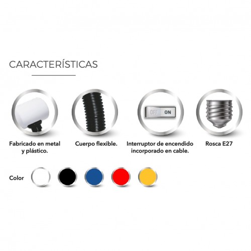 Lámpara de Escritorio con Pinza Akai Varios Colores