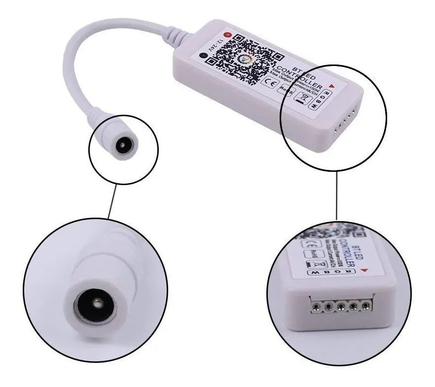 Controladora RGBW App para Tira de Leds Perfil Bluetooth