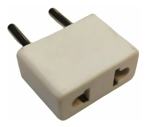 Ficha Adaptador 110 V - 220 V Plana A Redonda 10 A
